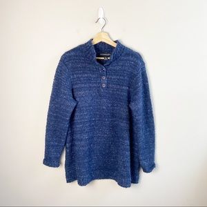 Monterey Bay Vintage 90s Navy Shag Pullover Sweater
